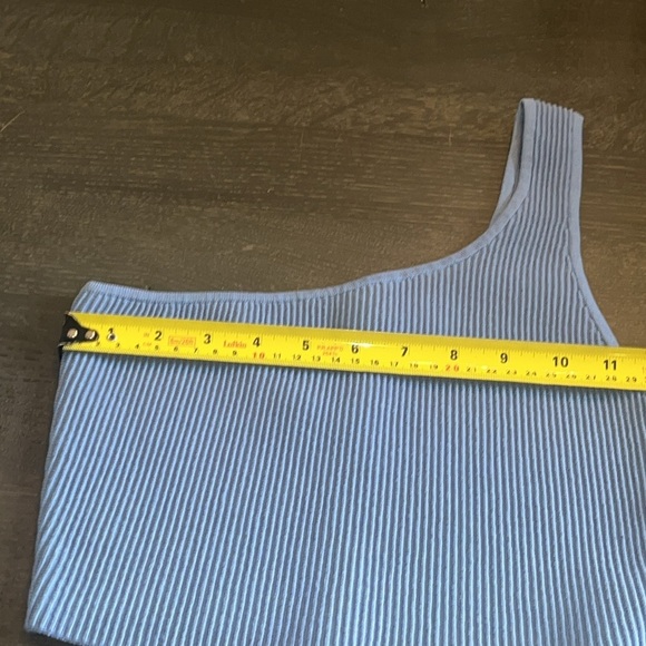 Babaton Sculpt One-Shoulder Ribbed Top Blue - Picture 7 of 9